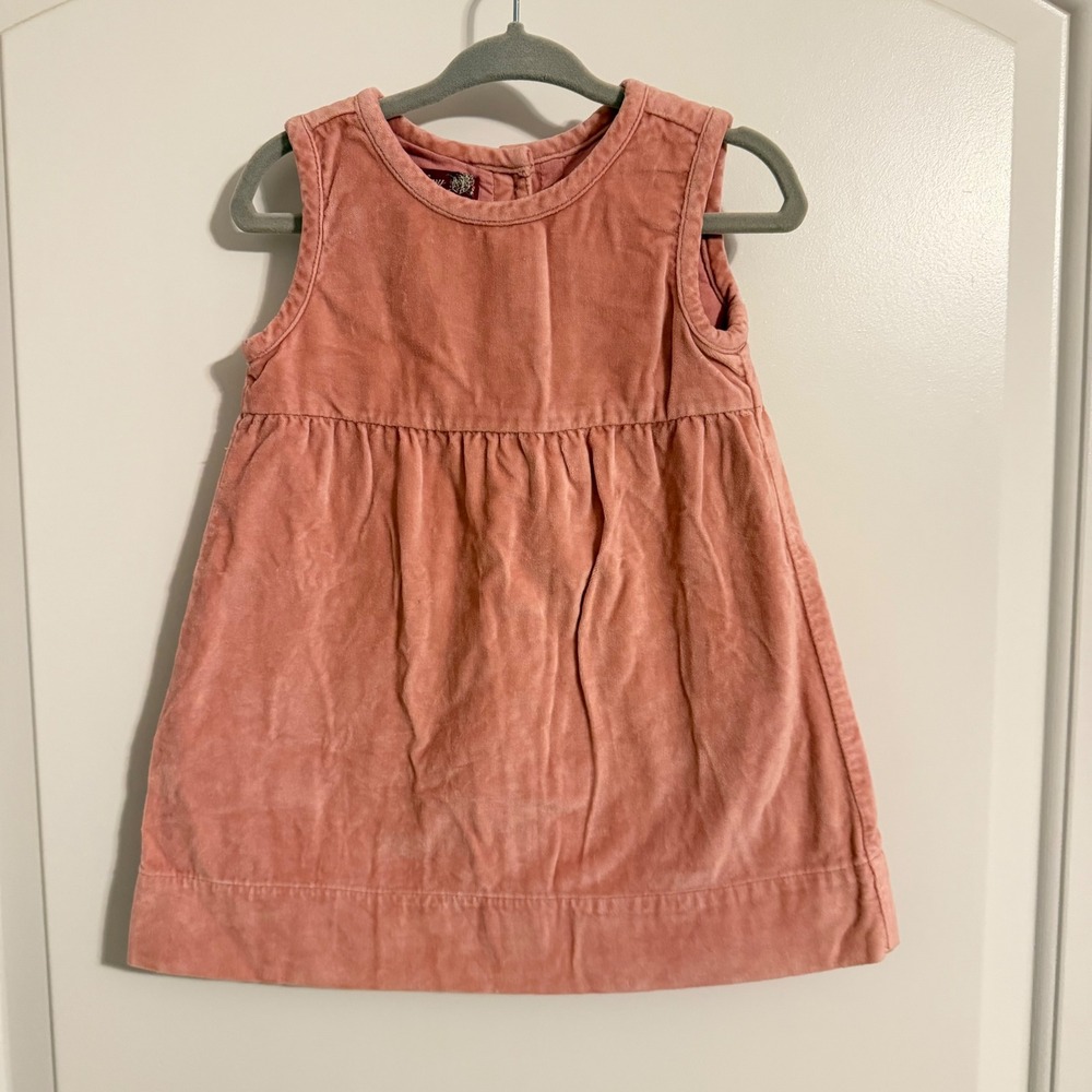 Old Navy Baby Girl Pink Corduroy Sleeveless Dress 12-18 Months Holiday 2006